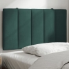 Cabecero de cama acolchado terciopelo verde oscuro 90 cm