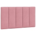 Cabecero de cama acolchado terciopelo rosa 90 cm