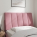 Cabecero de cama acolchado terciopelo rosa 90 cm