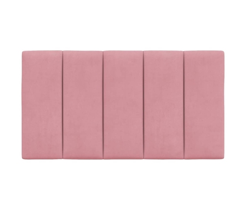 Cabecero de cama acolchado terciopelo rosa 90 cm
