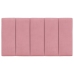 Cabecero de cama acolchado terciopelo rosa 90 cm