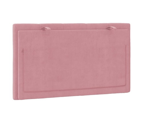 Cabecero de cama acolchado terciopelo rosa 90 cm