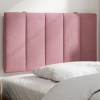 Cabecero de cama acolchado terciopelo rosa 90 cm