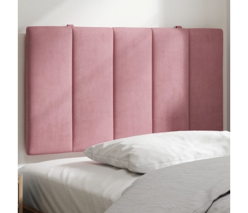 Cabecero de cama acolchado terciopelo rosa 90 cm