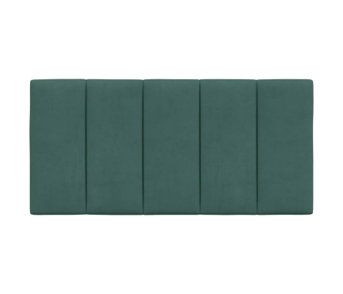 Cabecero de cama acolchado terciopelo verde oscuro 100 cm