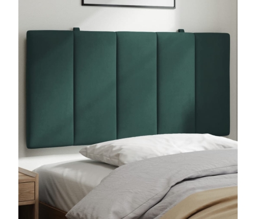 Cabecero de cama acolchado terciopelo verde oscuro 100 cm