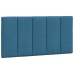 Cabecero de cama acolchado terciopelo azul 100 cm