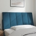 Cabecero de cama acolchado terciopelo azul 100 cm