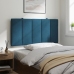 Cabecero de cama acolchado terciopelo azul 100 cm