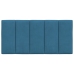 Cabecero de cama acolchado terciopelo azul 100 cm