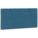 Cabecero de cama acolchado terciopelo azul 100 cm