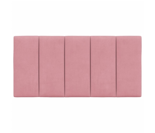 Cabecero de cama acolchado terciopelo rosa 100 cm