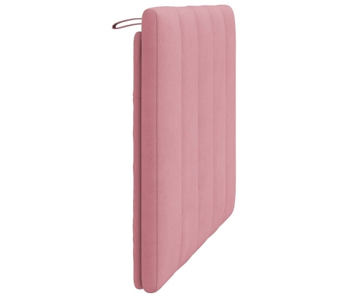 Cabecero de cama acolchado terciopelo rosa 100 cm