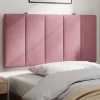 Cabecero de cama acolchado terciopelo rosa 100 cm