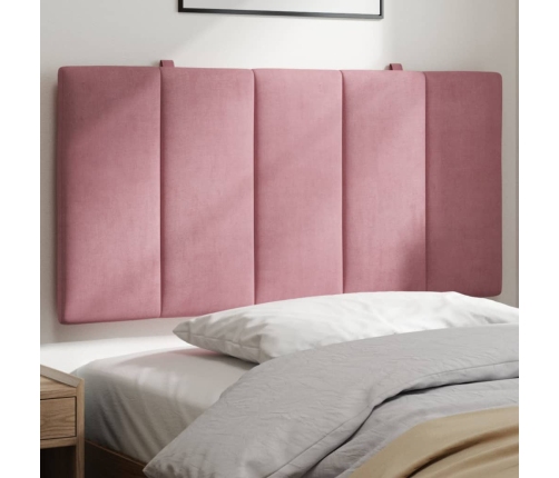 Cabecero de cama acolchado terciopelo rosa 100 cm