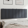 Cabecero de cama acolchado terciopelo gris oscuro 120 cm