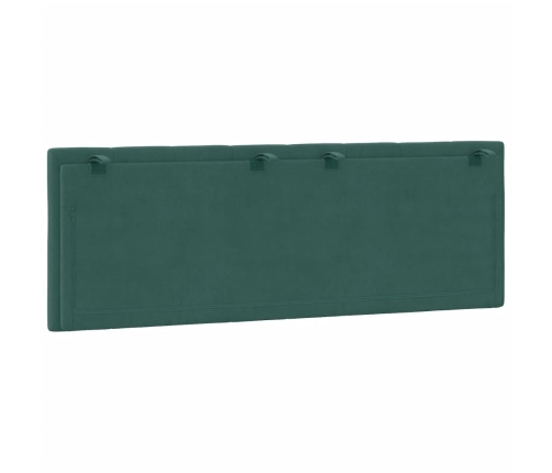 Cabecero de cama acolchado terciopelo verde oscuro 120 cm