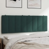 Cabecero de cama acolchado terciopelo verde oscuro 120 cm