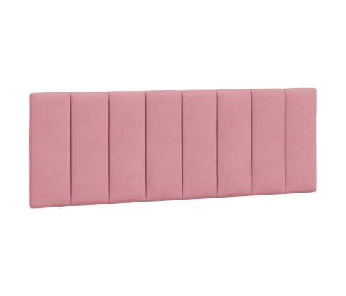 Cabecero de cama acolchado terciopelo rosa 120 cm