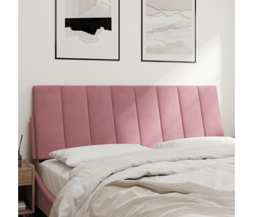 Cabecero de cama acolchado terciopelo rosa 120 cm