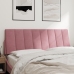 Cabecero de cama acolchado terciopelo rosa 120 cm