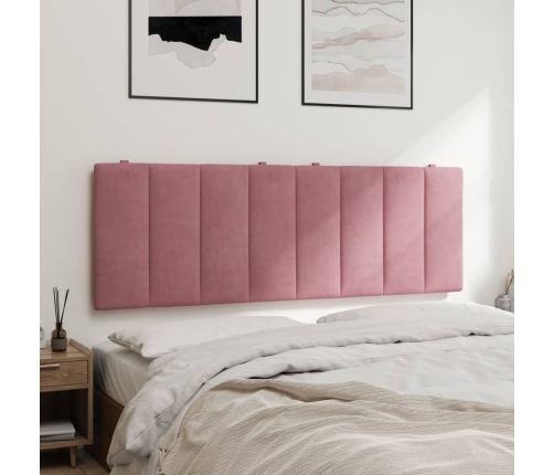 Cabecero de cama acolchado terciopelo rosa 120 cm