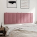 Cabecero de cama acolchado terciopelo rosa 120 cm