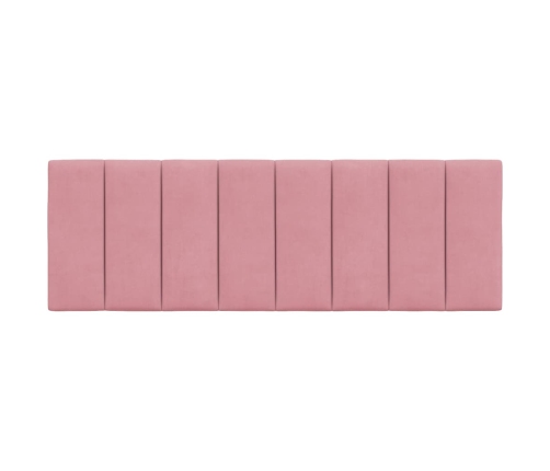 Cabecero de cama acolchado terciopelo rosa 120 cm