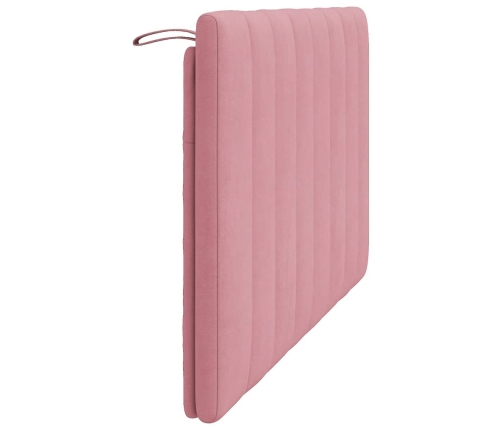 Cabecero de cama acolchado terciopelo rosa 120 cm