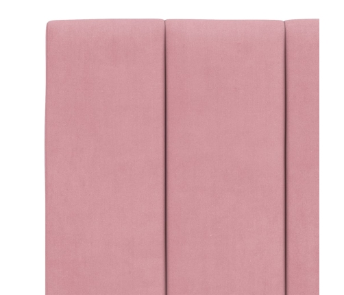 Cabecero de cama acolchado terciopelo rosa 120 cm