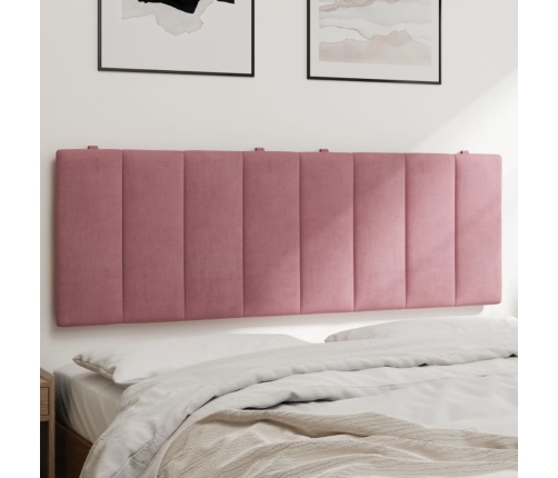 Cabecero de cama acolchado terciopelo rosa 120 cm