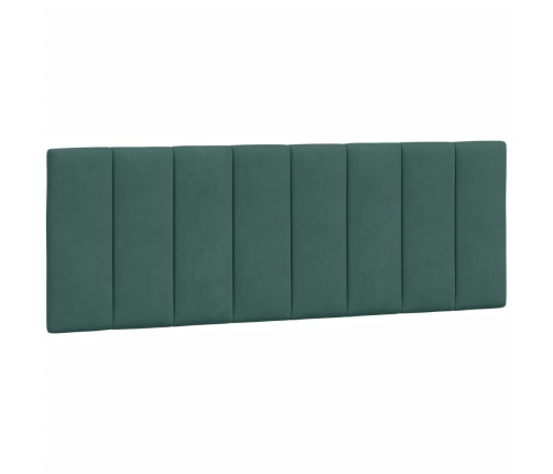 Cabecero de cama acolchado terciopelo verde oscuro 140 cm