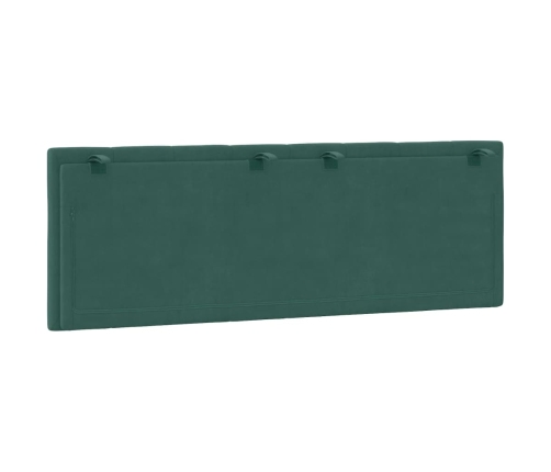 Cabecero de cama acolchado terciopelo verde oscuro 140 cm