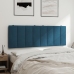 Cabecero de cama acolchado terciopelo azul 140 cm