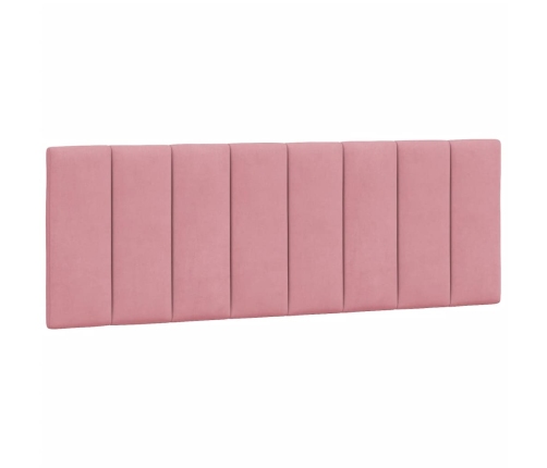 Cabecero de cama acolchado terciopelo rosa 140 cm