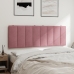 Cabecero de cama acolchado terciopelo rosa 140 cm