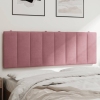 Cabecero de cama acolchado terciopelo rosa 140 cm