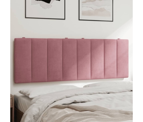 Cabecero de cama acolchado terciopelo rosa 140 cm