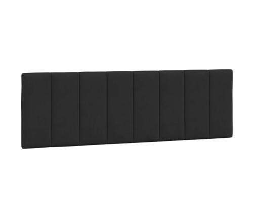 Cabecero de cama acolchado terciopelo negro 160 cm