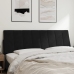 Cabecero de cama acolchado terciopelo negro 160 cm