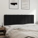 Cabecero de cama acolchado terciopelo negro 160 cm