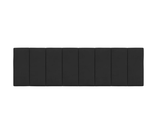 Cabecero de cama acolchado terciopelo negro 160 cm