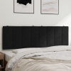 Cabecero de cama acolchado terciopelo negro 160 cm