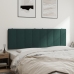 Cabecero de cama acolchado terciopelo verde oscuro 160 cm