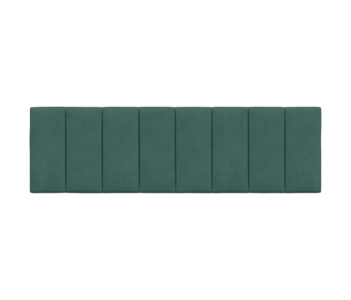 Cabecero de cama acolchado terciopelo verde oscuro 160 cm