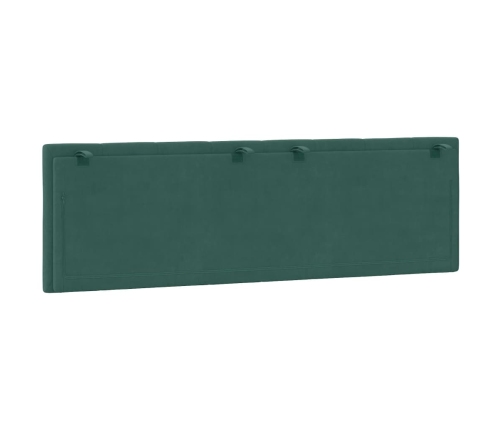 Cabecero de cama acolchado terciopelo verde oscuro 160 cm