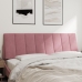 Cabecero de cama acolchado terciopelo rosa 160 cm