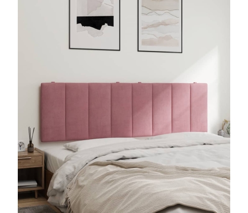 Cabecero de cama acolchado terciopelo rosa 160 cm