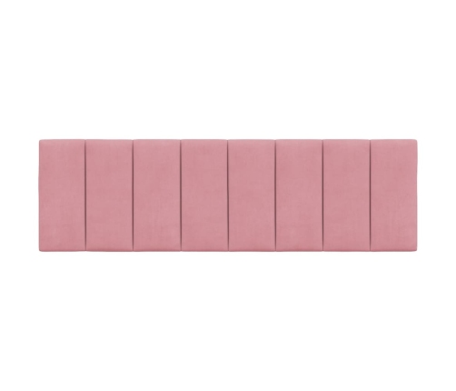 Cabecero de cama acolchado terciopelo rosa 160 cm