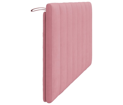 Cabecero de cama acolchado terciopelo rosa 160 cm